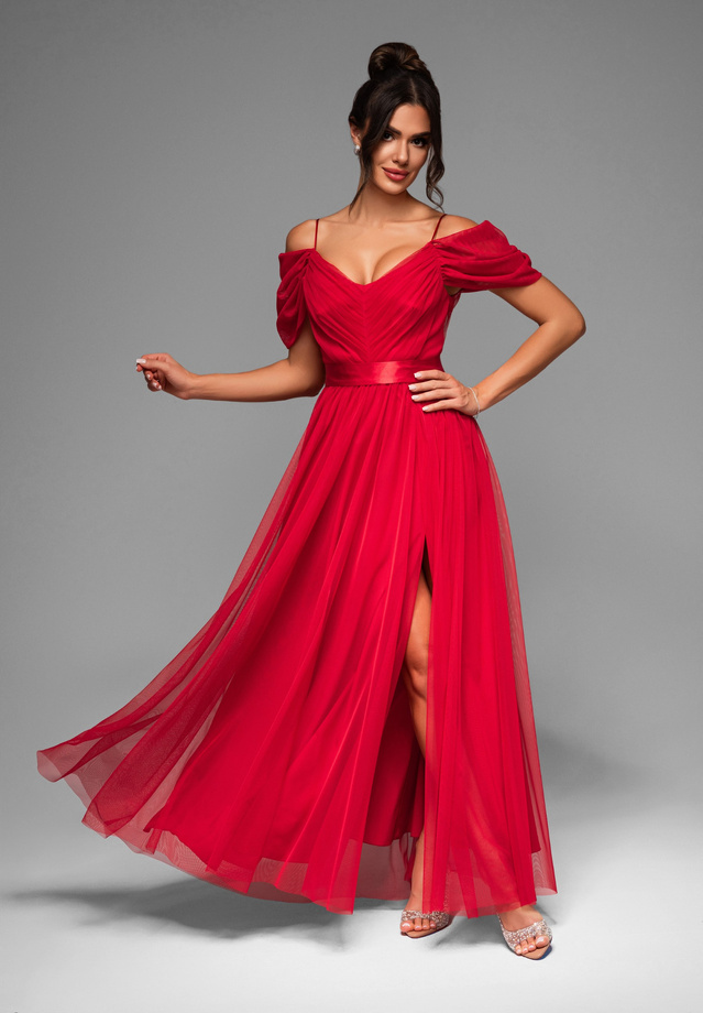 Evening dress LA-OM-DLR012 - red