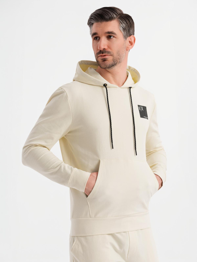 Men's sweatshirt set hoodie + sweatpants - cream V2 Z107