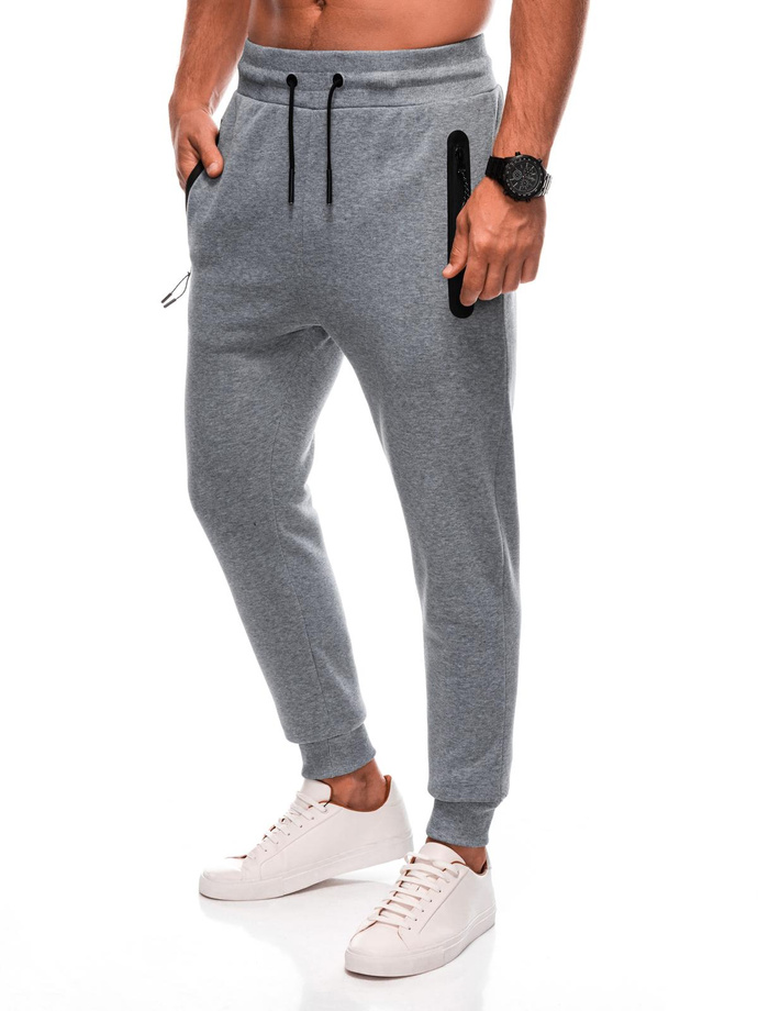 Men's BASIC uniform sweatpants - grey melange V-3 EM-PABS-0104