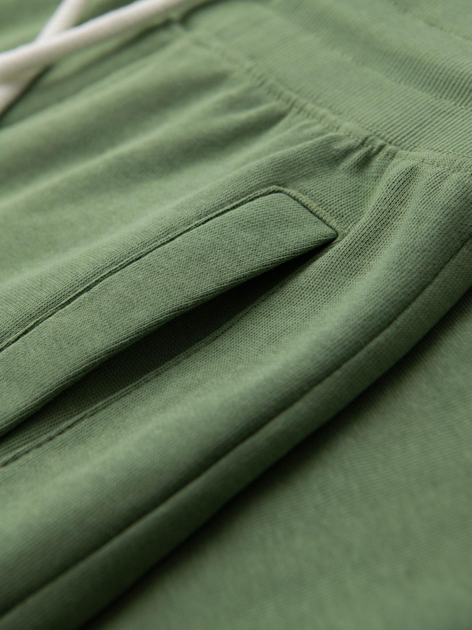 Men's sweatpants with unlined leg - green V3 OM-PABS-0206