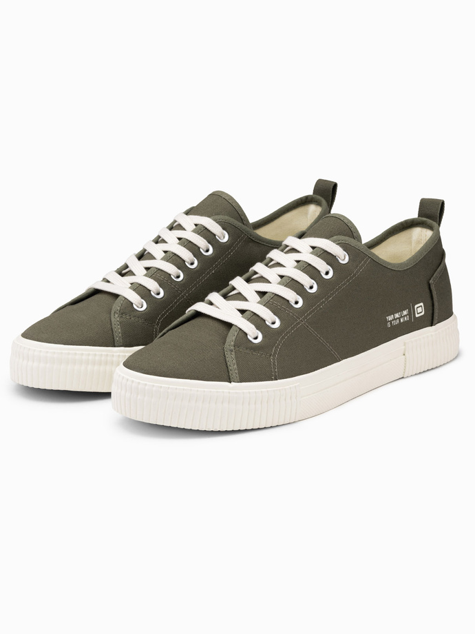 Classic men's BASIC low sneakers - olive V3 OM-FOTL-0145
