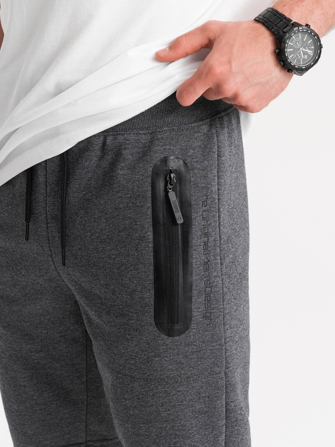 Men's sweatshorts - grey melange V5 W239