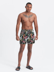 Men's floral swim shorts - black V3 OM-SRBS-0140