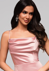 Evening dress LA-OM-DLR130 - dirty pink