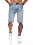 Krótkie spodenki męskie jeansowe W517 - jasny jeans