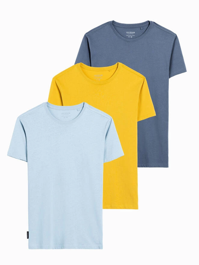 BASIC 3-pack cotton t-shirt set - mix V18 Z30