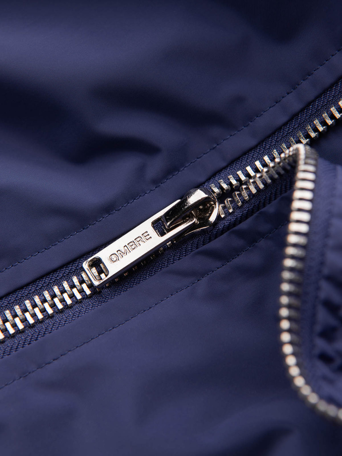 Men's classic bomber jacket - navy blue V4 C439