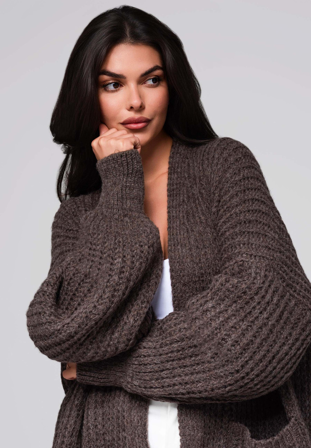 Kardigan damski LW-SWCD-0104 - chocolate