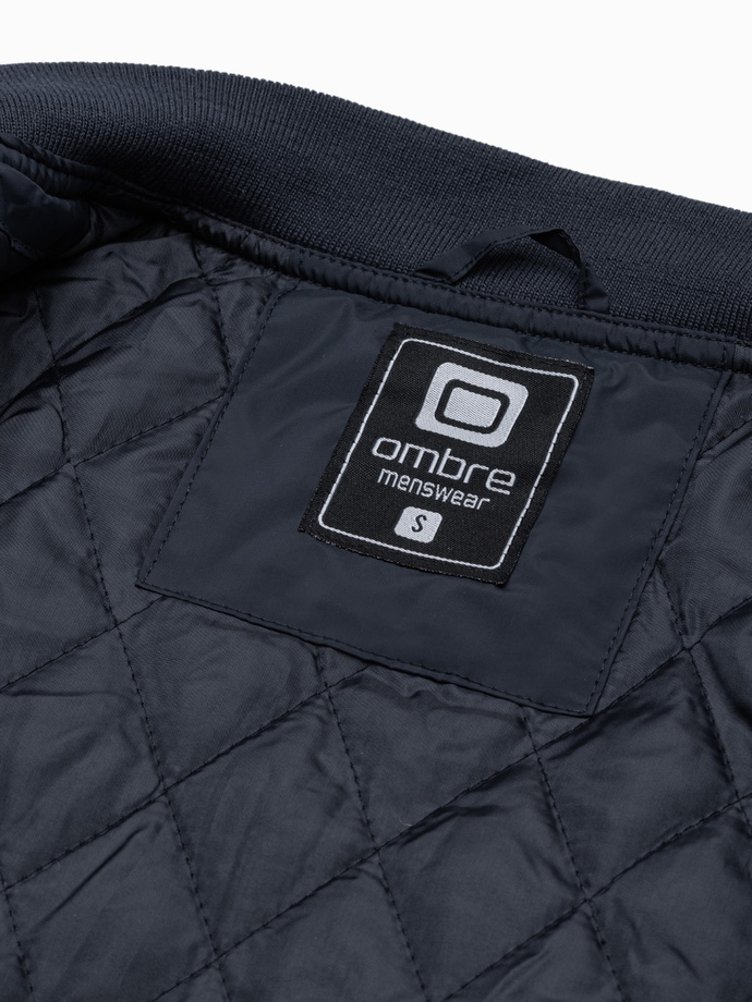 Men's bomber jacket - navy blue V19 C538
