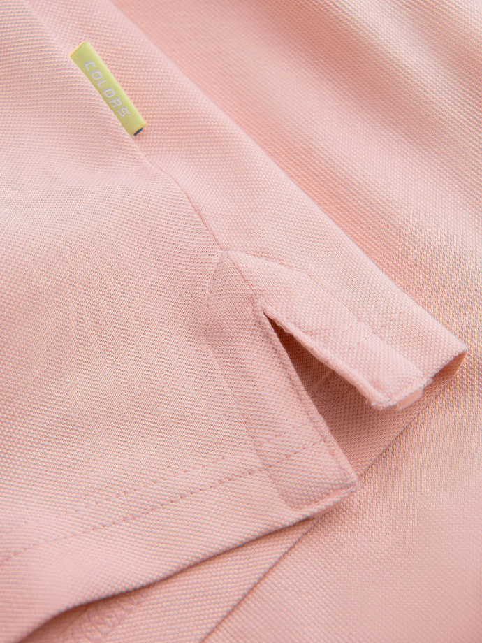 Pique knit polo shirt - light pink V5 S1746