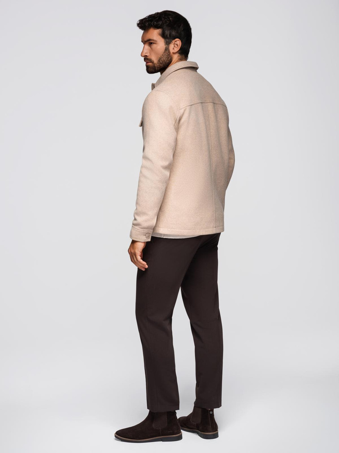 Men's shirt jacket - beige V1 OM-JANP-0291