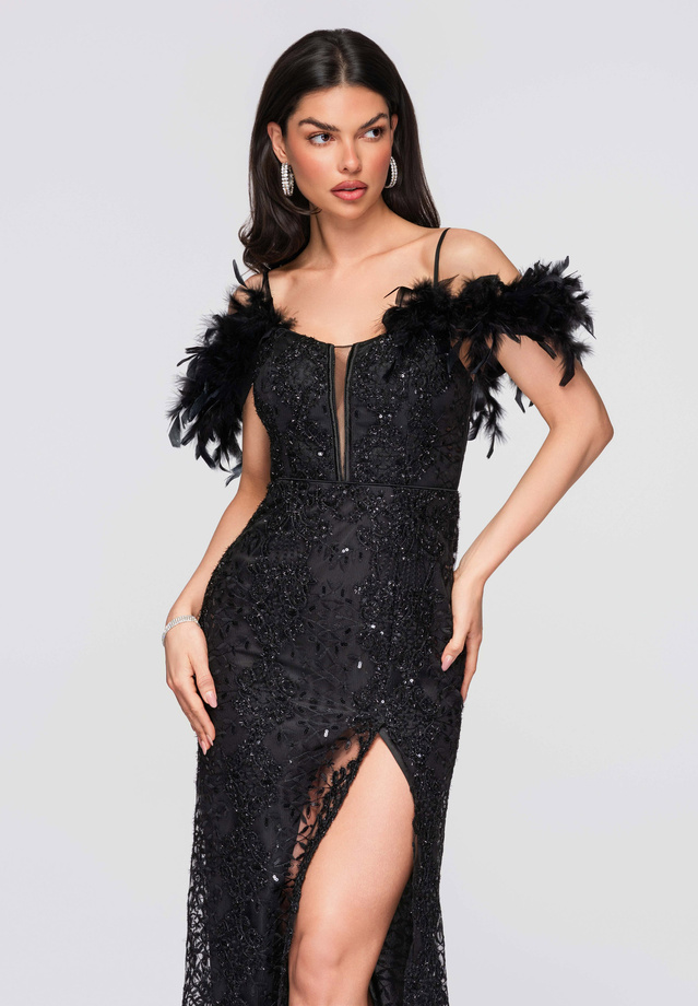 Evening dress LA-OM-DLR285 - black
