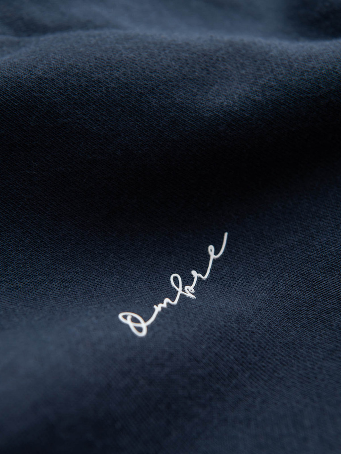 Tri-color men's sweatshirt with raglan sleeves - navy blue V2 OM-SSNZ-22FW-003