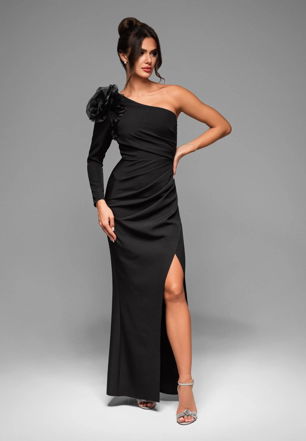 Evening dress LA-OM-DLR009 - black