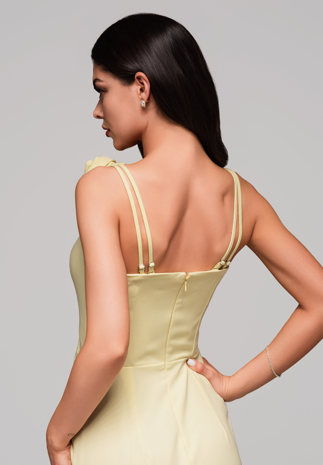 Evening dress LA-OM-DLR123 - yellow