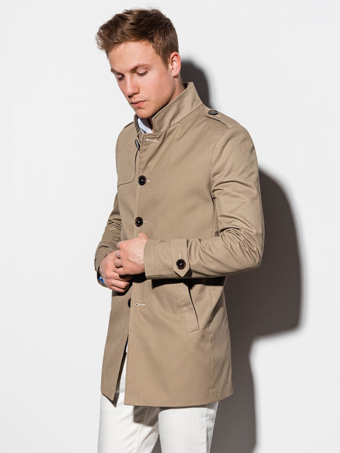 Men's mid-season coat - beige C269