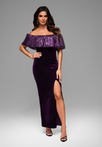 Evening dress LA-OM-DLR044 - purple