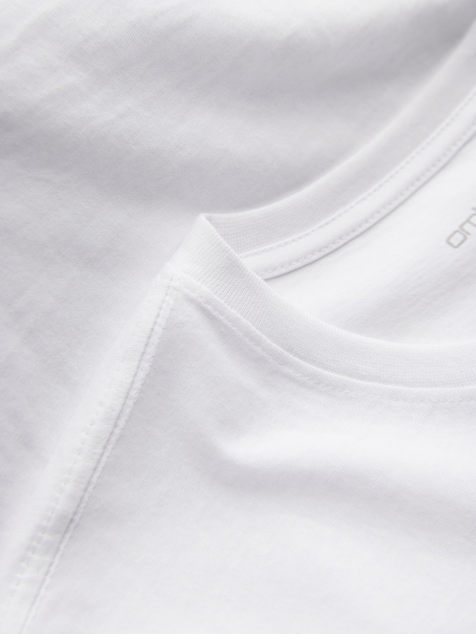 T-shirt męski bawełniany z nadrukiem California - biały V1 OM-TSPT-0128