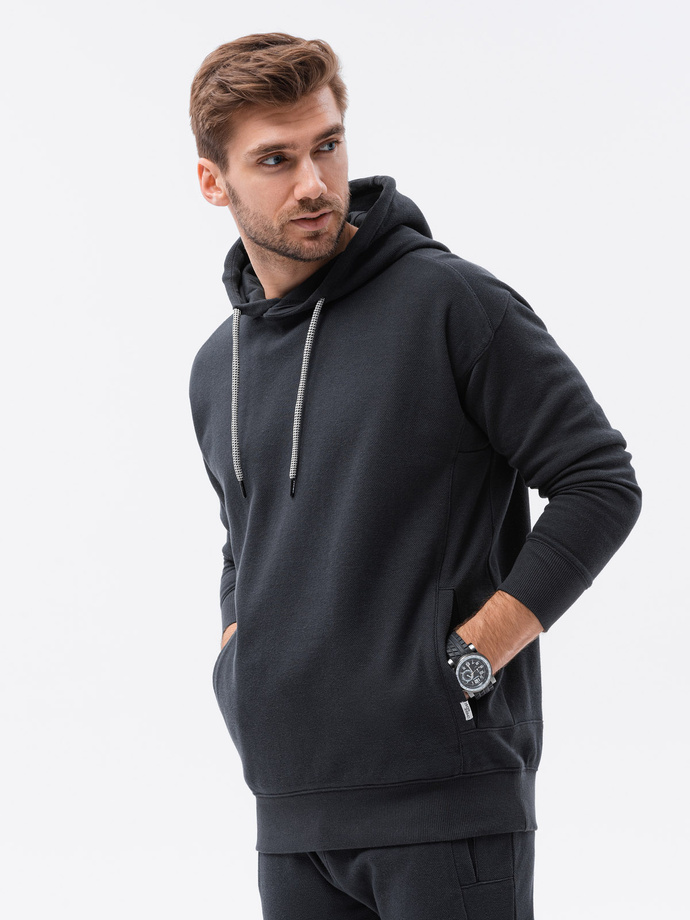 Komplet męski dresowy bluza + spodnie - czarny V1 Z49