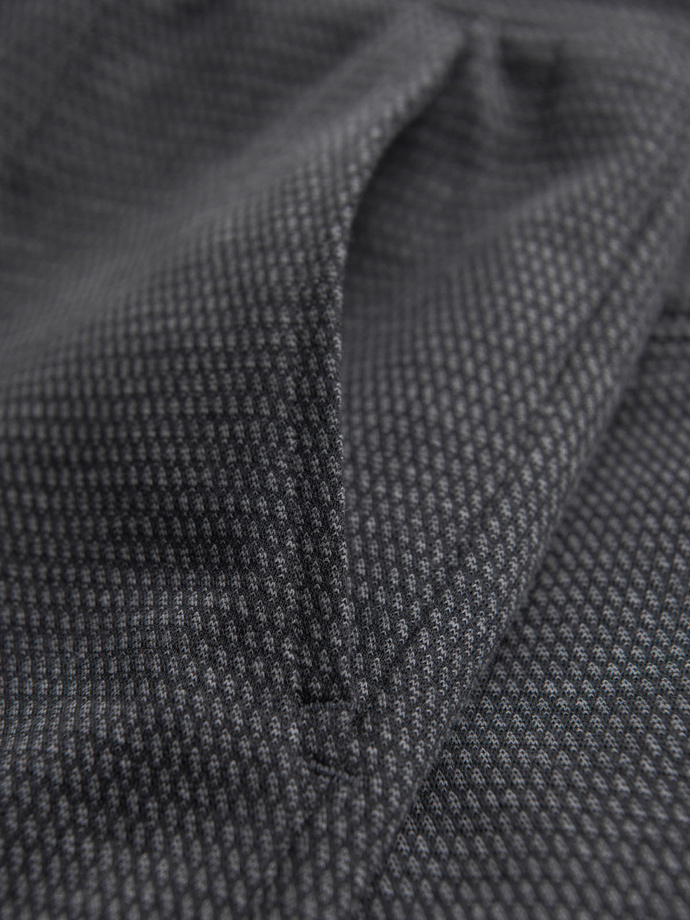 Men's structured knit elastic waistband short shorts - graphite V3 OM-SRCS-0177