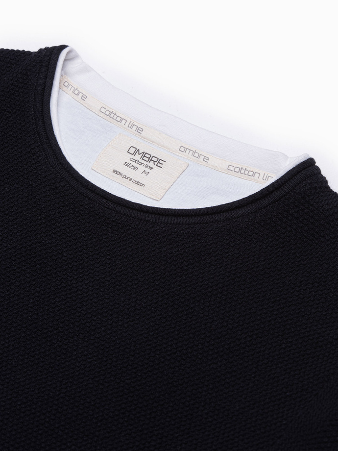 Sweter męski - czarny V1 E121