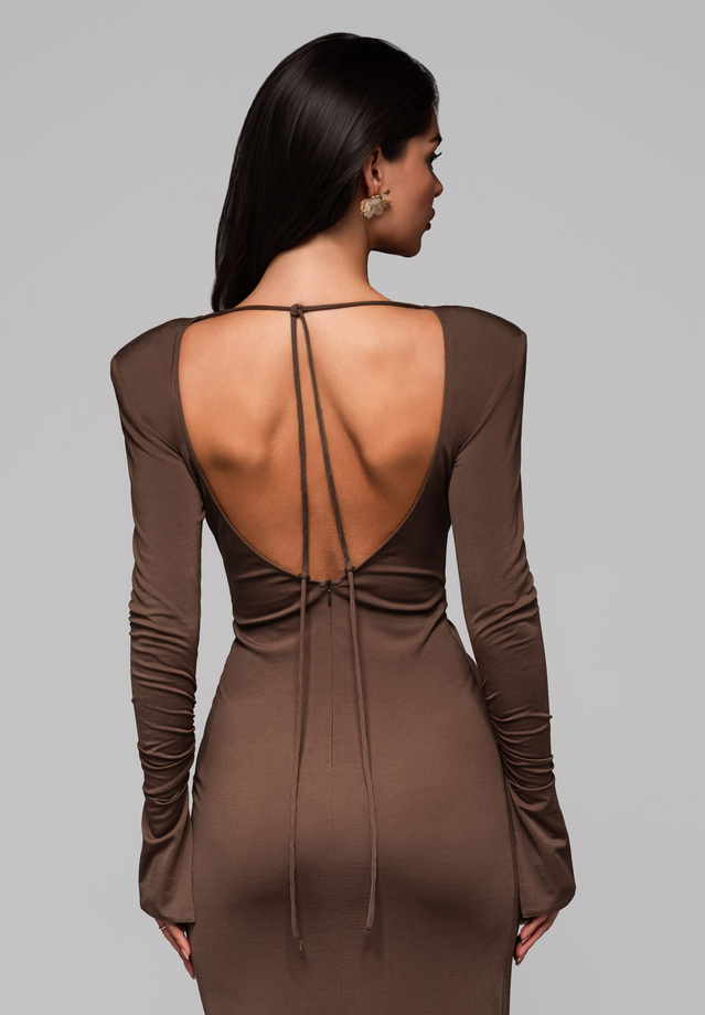 Sukienka wieczorowa LA-OM-DLR185 - light brown