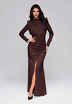 Evening dress LA-OM-DLR024 - brown