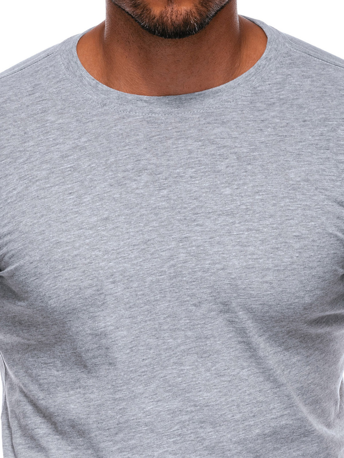 T-shirt męski basic EM-TSBS-0100 - szary/melanżowy