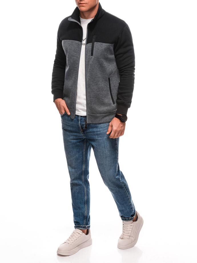 Men's zipped sweatshirt B1705 - grey