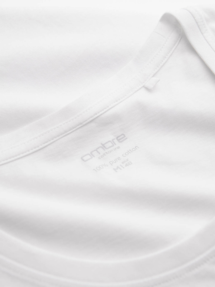 Men's BASIC cotton tank top - white V1 OM-TSBT-0192