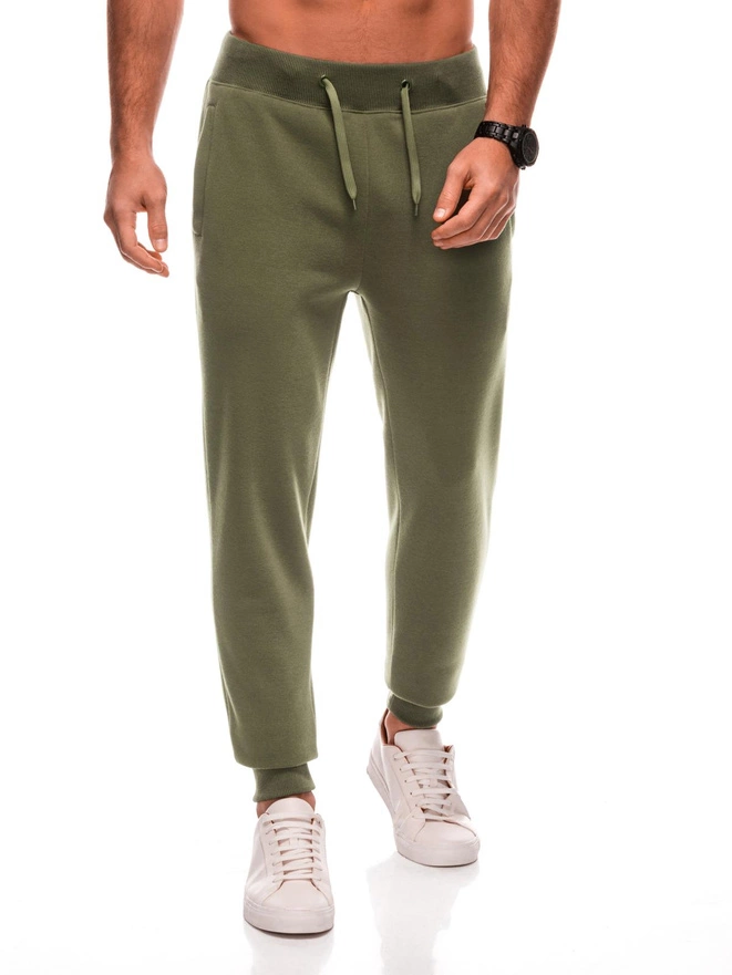 BASIC men's uniform sweatpants joggers - dark olive green V2 EM-PABS-0108