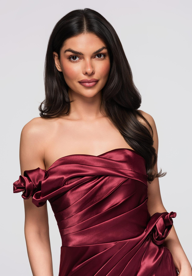 Evening dress LA-OM-DLR144 - dark red