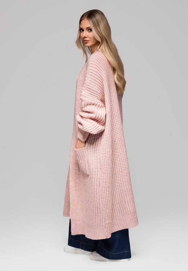 Kardigan damski LW-SWCD-0104 - powrder pink