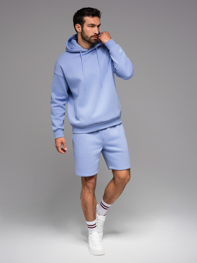 Szorty dresowe unisex ze ściągaczem w pasie – lawendowe V9 OU-SRBC-0101