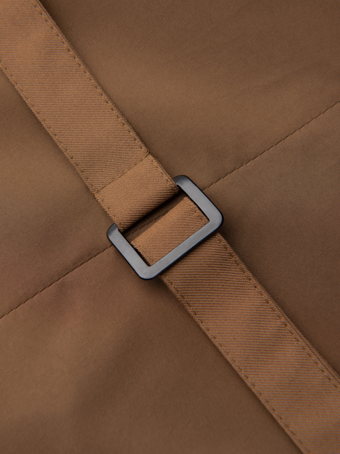 Men's suit vest without lapels - caramel V1 OM-BLZV-0112