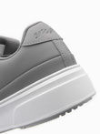 Men's eco leather sneakers shoes with thick sole - grey V4 OM-FOSL-0166