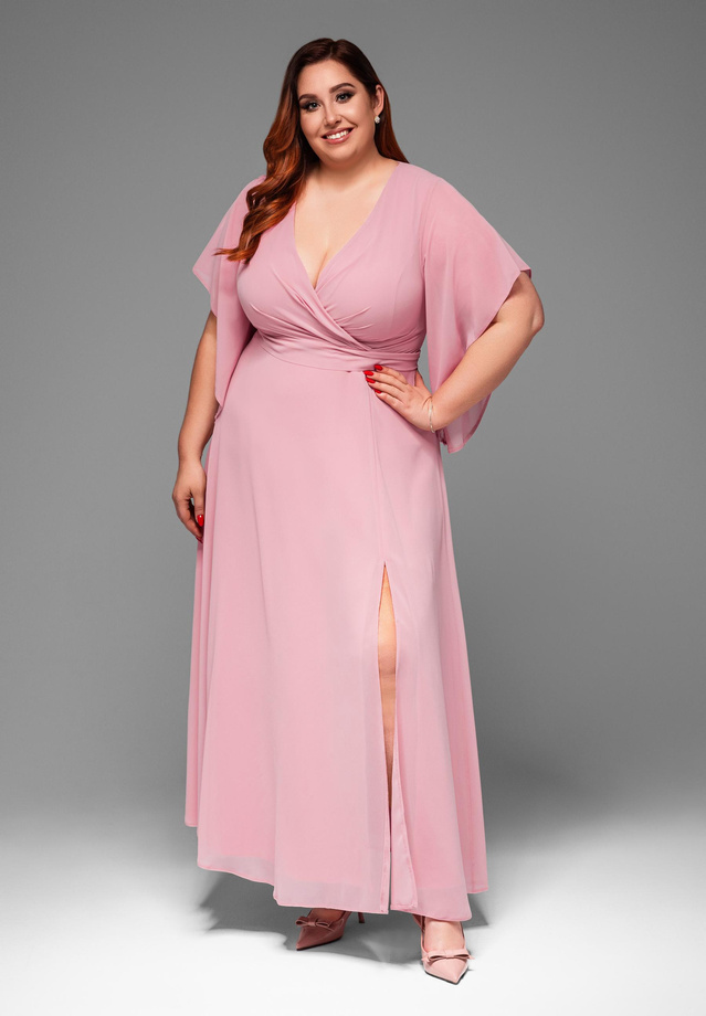 Evening dress LA-OM-DLR019 - powder pink