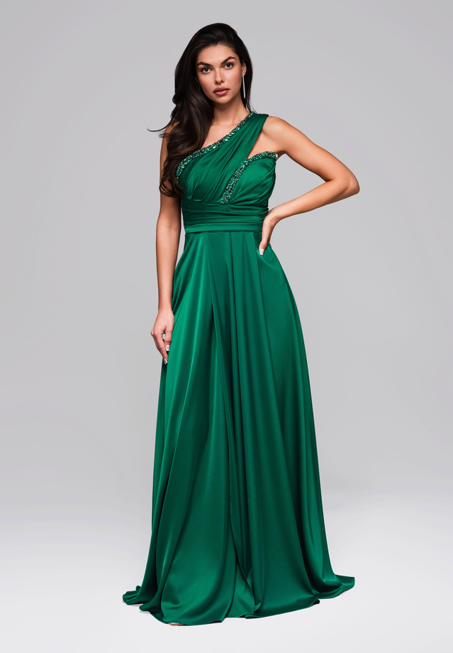 Evening dress LA-OM-DLR252 bottle green