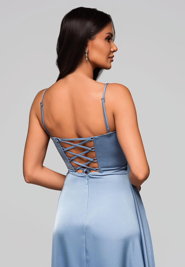Evening dress LA-OM-DLR189 - frost blue
