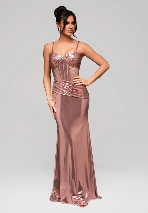 Evening dress LA-OM-DLR158 - pink