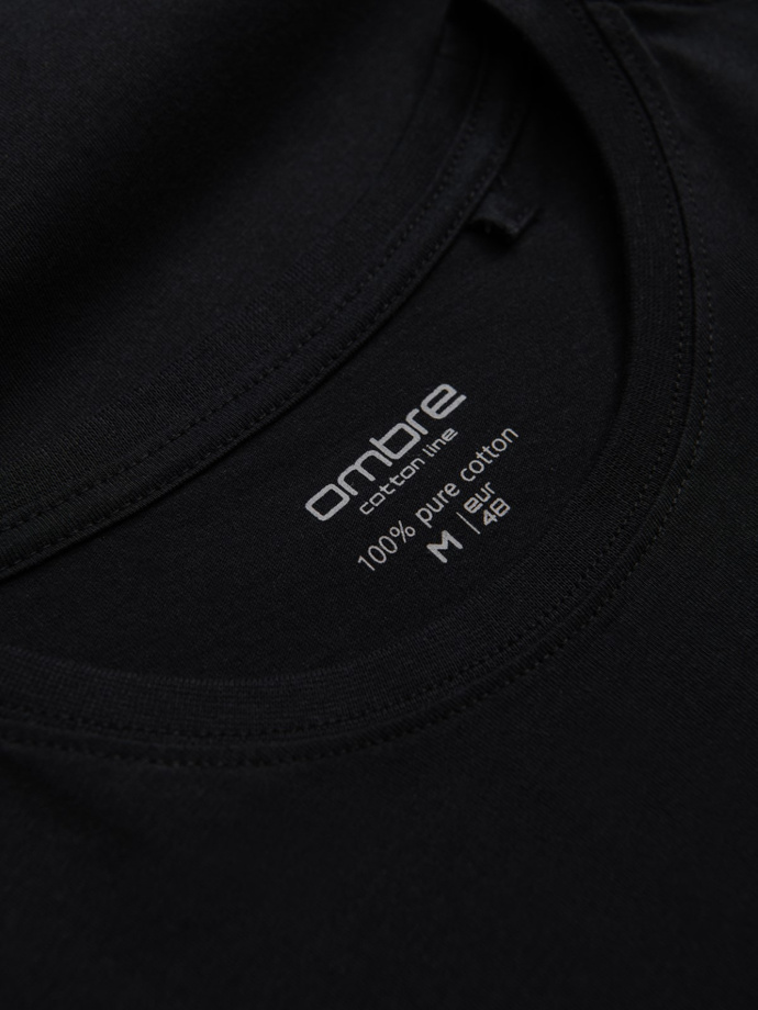 Classic BASIC men's cotton T-shirt - black V1 OM-TSBS-0146