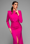 Evening dress LA-OM-DLR024 - fuchsia