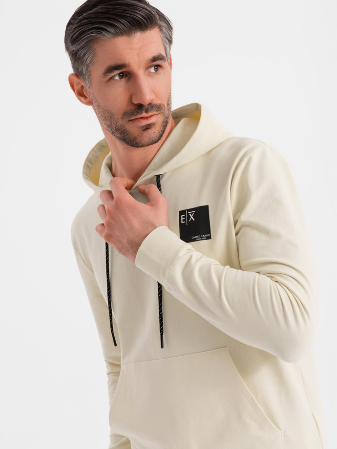 Men's sweatshirt set hoodie + sweatpants - cream V2 Z107