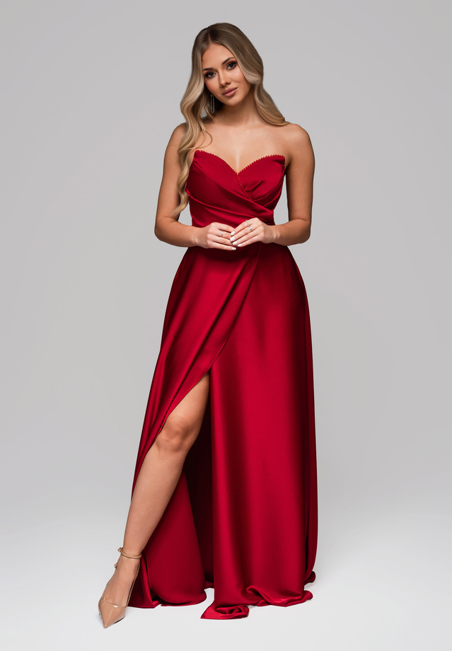 Evening dress LA-OM-DLR267 - burgundy