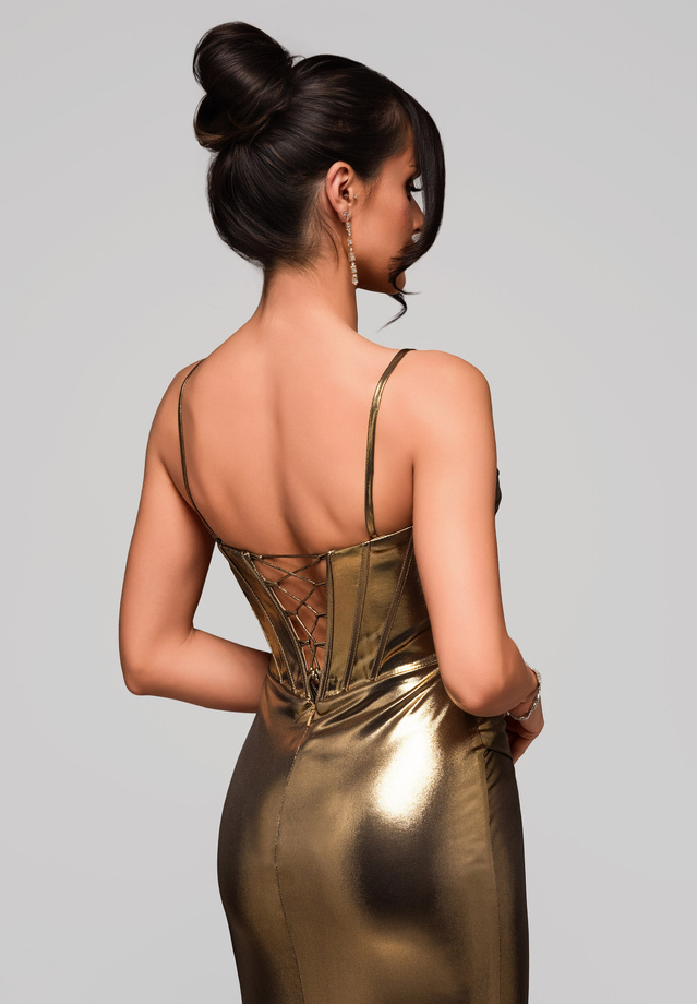 Evening dress LA-OM-DLR158 - gold