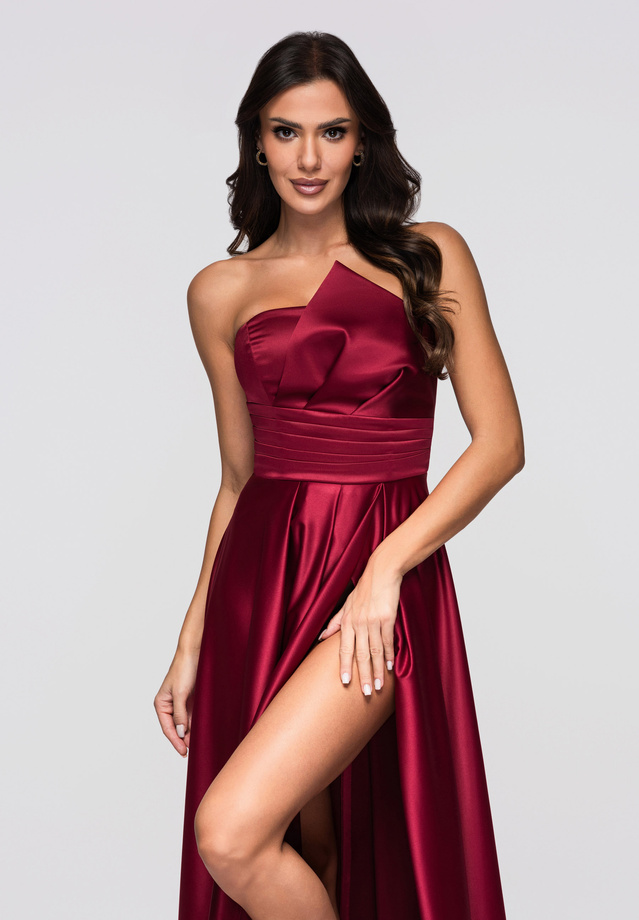 Evening dress LA-OM-DLR175 - burgundy