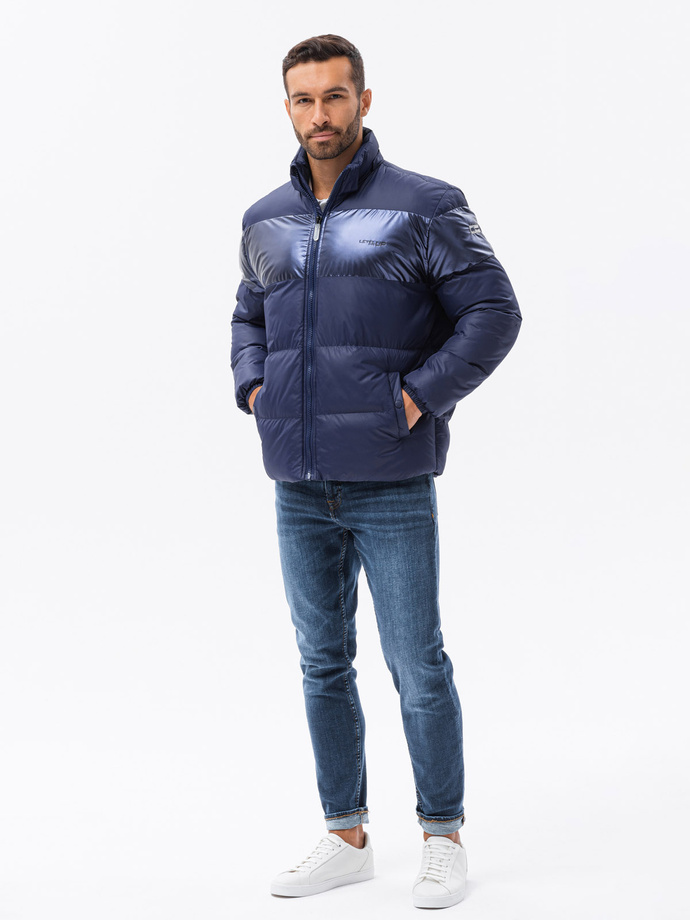 Men's winter jacket - dark blue C546