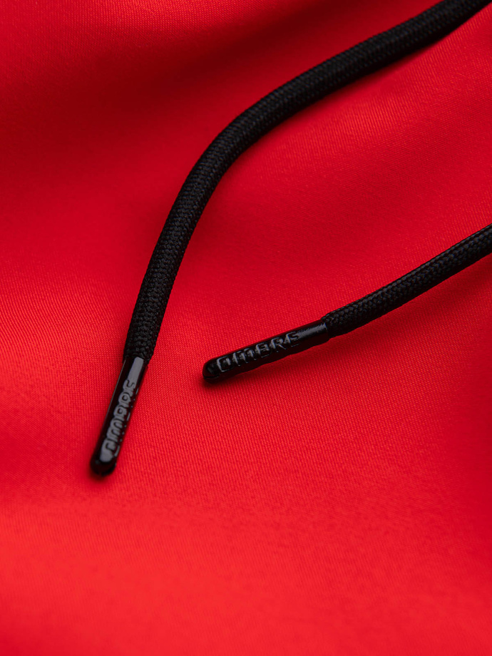 Neon men's swim shorts with magic print effect - red V5 OM-SRBS-0147