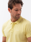 Pique knit polo shirt - yellow V4 S1746