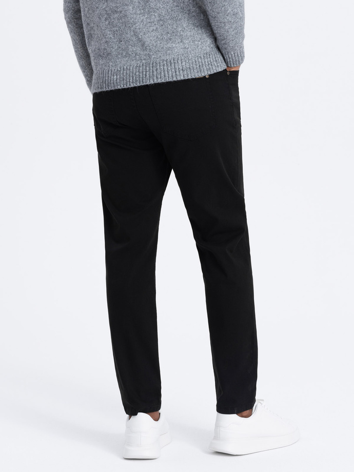 Men's tailored chino pants - black V1 OM-PACP-0151